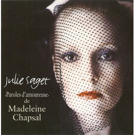 Paroles D&#39;amoureuse De Madeleine Chapsal - Julie Saget - Saget-Julie-Paroles-D-amoureuse-De-Madeleine-Chapsal-CD-Album-868122456_ML