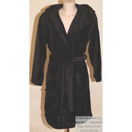 Robe de chambre femme velours noir